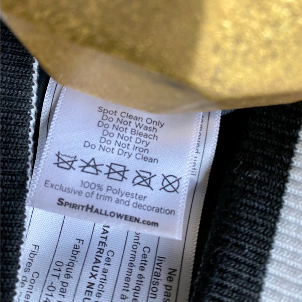 NWT HALLOWEEN & TEAM SPIRIT STATEMENT | Black&Gold Bling Jacket Costume New Yr M - Picture 8 of 8